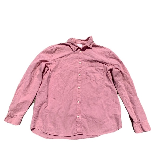 💚 H&M Men’s Pink Button-Up Shirt - XL Regular Fit - Picture 1 of 6